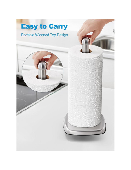 Soporte de Toallas de Papel SMARTAKE Acero Inoxidable Plata