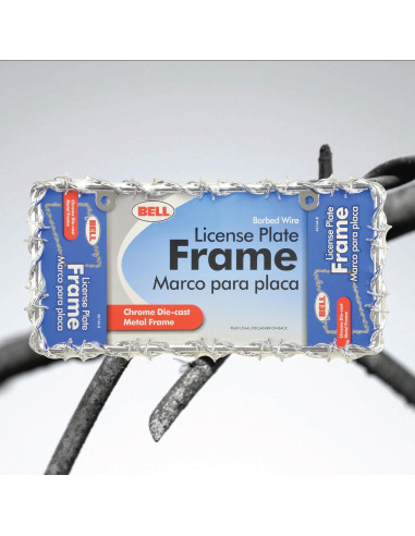Marco de Placa de Licencia Bell Automotive Alambre de Púas