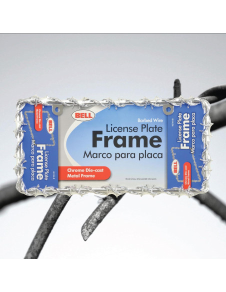 Marco de Placa de Licencia Bell Automotive Alambre de Púas