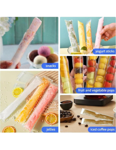 Paquete de 160 Bolsas Desechables para Paletas Libemskix 28x5.5 cm