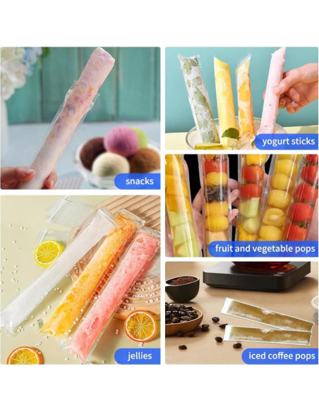 Paquete de 160 Bolsas Desechables para Paletas Libemskix 28x5.5 cm