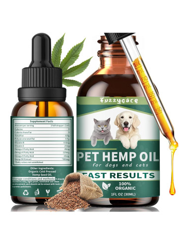 Aceite de Cáñamo Fuzzycare para Perros y Gatos 30ml