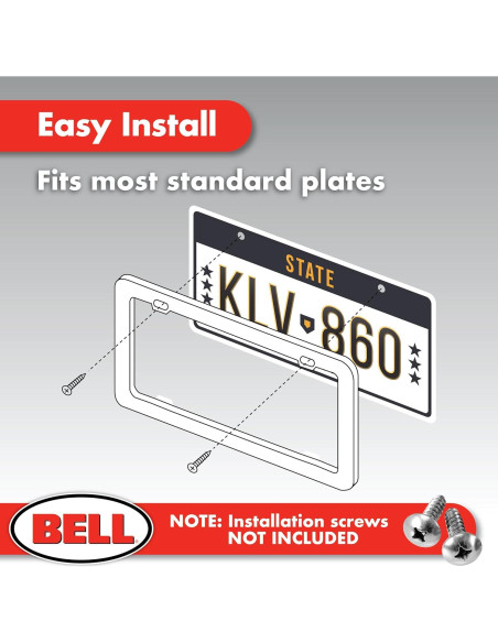 Marco de Placa de Licencia Bell Automotive Alambre de Púas