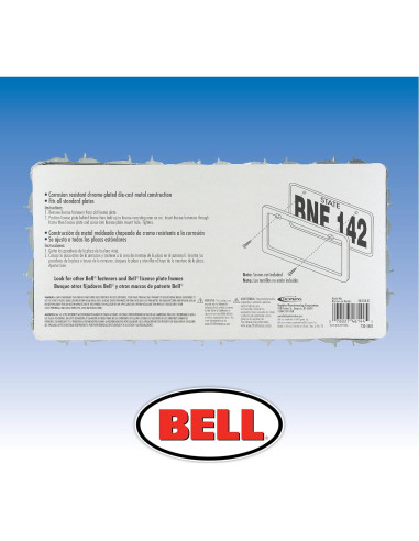 Marco de Placa de Licencia Bell Automotive Alambre de Púas