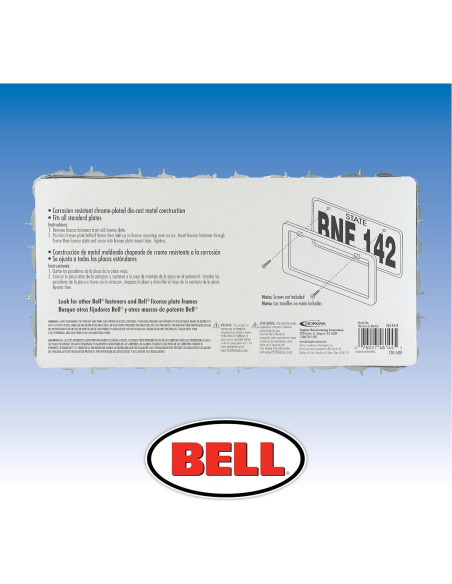 Marco de Placa de Licencia Bell Automotive Alambre de Púas