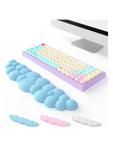 Reposamuñecas Ergonómico Saicok Nube Azul con Espuma de Memoria