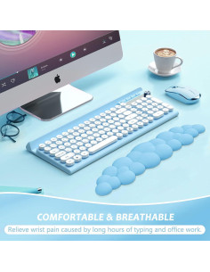 Reposamuñecas Ergonómico Saicok Nube Azul con Espuma de Memoria 2