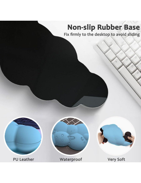 Reposamuñecas Ergonómico Saicok Nube Azul con Espuma de Memoria