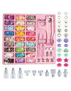 Juego de Botones y Alicates LYNDA 300 Piezas Rosa