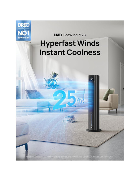 Enfriador Evaporativo Dreo IceWind 712S 6L Control APP Negro