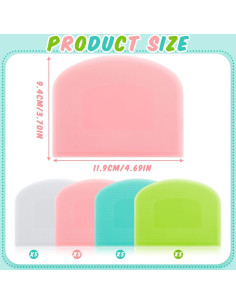 Juego de Raspadores de Masa Thyle 20 Pcs Plástico Colores 2