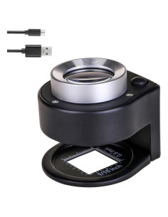 Lupa de Mano Recargable Bysameyee 30X con Luz LED