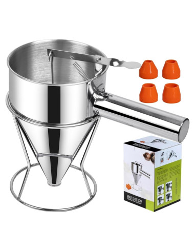 Dispensador de Masa de Acero Inoxidable YWHWXB 600ml con Soporte