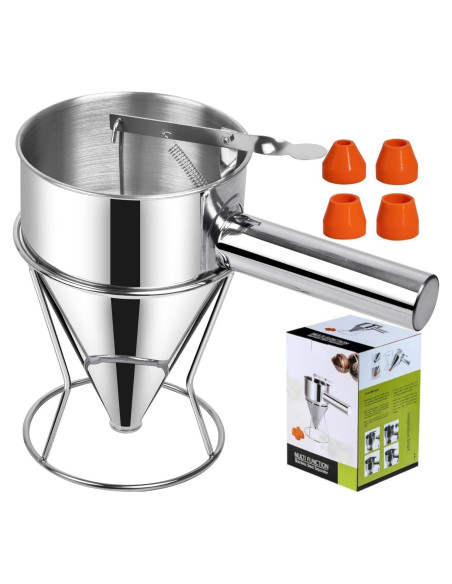 Dispensador de Masa de Acero Inoxidable YWHWXB 600ml con Soporte