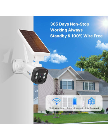 Sistema de Cámara de Seguridad Inalámbrica Solar Hiseeu 4MP 1TB