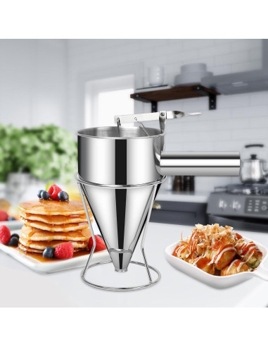 Dispensador de Masa de Acero Inoxidable YWHWXB 600ml con Soporte