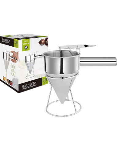 Dispensador de Masa de Acero Inoxidable YWHWXB 600ml con Soporte