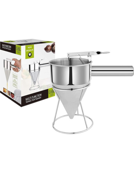 Dispensador de Masa de Acero Inoxidable YWHWXB 600ml con Soporte