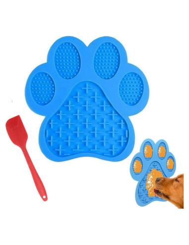 Alfombrilla de Lamer para Perros Uspace - Silicona Azul 18 cm