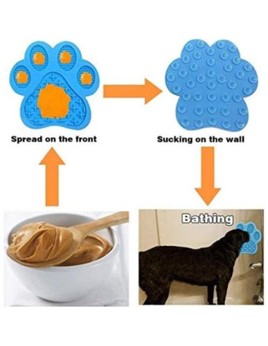 Alfombrilla de Lamer para Perros Uspace - Silicona Azul 18 cm