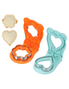 Cortadores de Sándwiches Sin Corteza uxcell - 2 Piezas Flor/Corazón