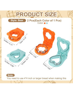 Cortadores de Sándwiches Sin Corteza uxcell - 2 Piezas Flor/Corazón 2