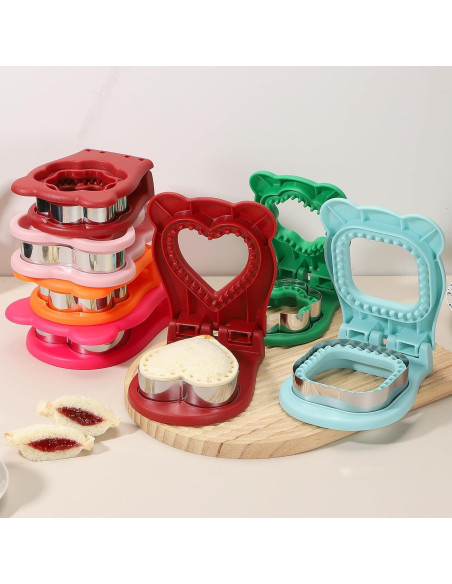 Cortadores de Sándwiches Sin Corteza uxcell - 2 Piezas Flor/Corazón