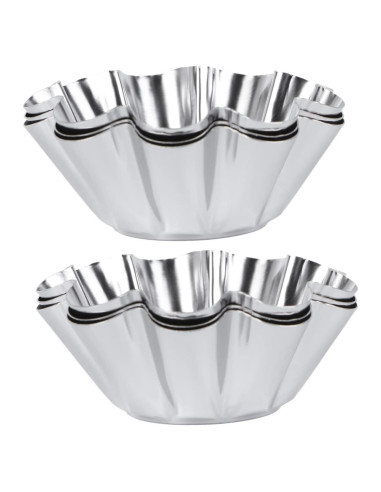 Moldes para Tartas Mikinona 6pcs Acero Inoxidable Antiadherente