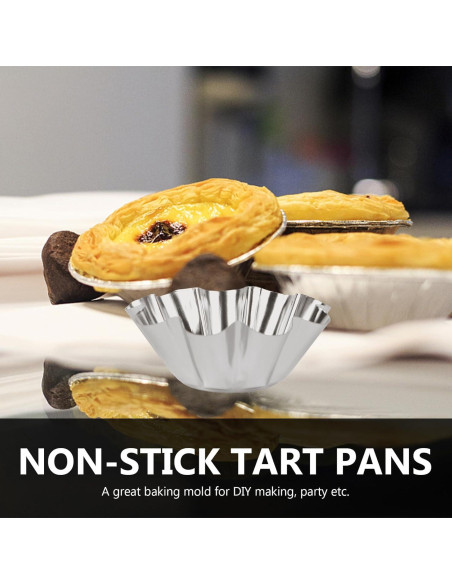 Moldes para Tartas Mikinona 6pcs Acero Inoxidable Antiadherente