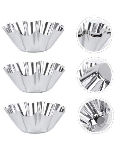 Moldes para Tartas Mikinona 6pcs Acero Inoxidable Antiadherente