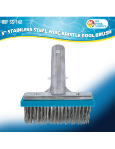 Cepillo de piscina U.S. Pool Supply 12.7 cm acero inoxidable 2