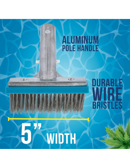 Cepillo de piscina U.S. Pool Supply 12.7 cm acero inoxidable