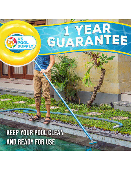 Cepillo de piscina U.S. Pool Supply 12.7 cm acero inoxidable