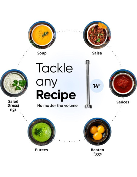 Batidora de Inmersión Eléctrica TK Tartle Kitchen 35.56cm 750W