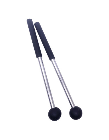 Mazas de Xilófono de Goma Negra - 23 cm - 1 Par