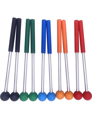 Mazas de Xilófono de Goma Negra - 23 cm - 1 Par