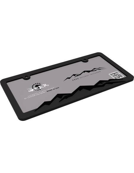 Marco de Placa de Licencia Montaña Custom Car Gear Negro