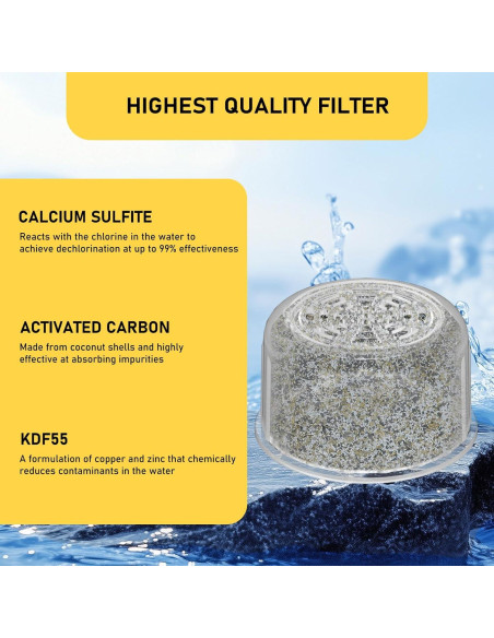 Cartucho Filtro de Ducha Zomixzo SH-2 - 2 Paquetes Agua Dura