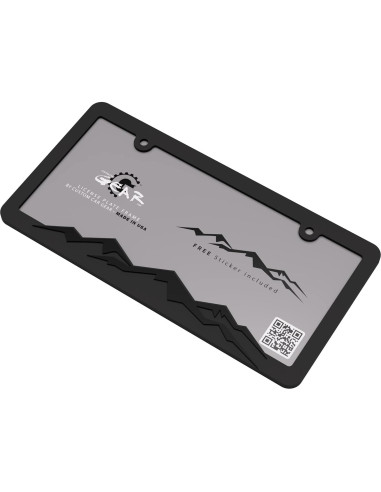 Marco de Placa de Licencia Montaña Custom Car Gear Negro