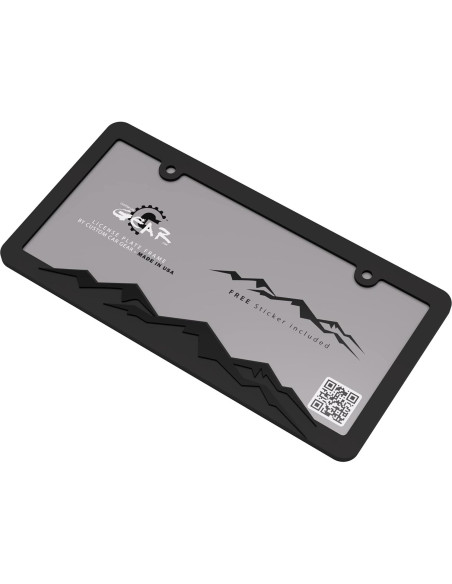 Marco de Placa de Licencia Montaña Custom Car Gear Negro
