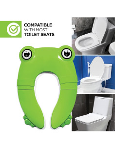Asiento de Entrenamiento para Baño Homeify Verde con Gráfico Dino 2