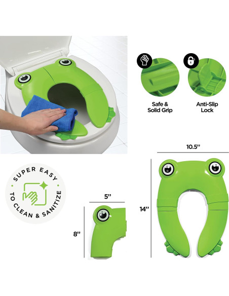 Asiento de Entrenamiento para Baño Homeify Verde con Gráfico Dino