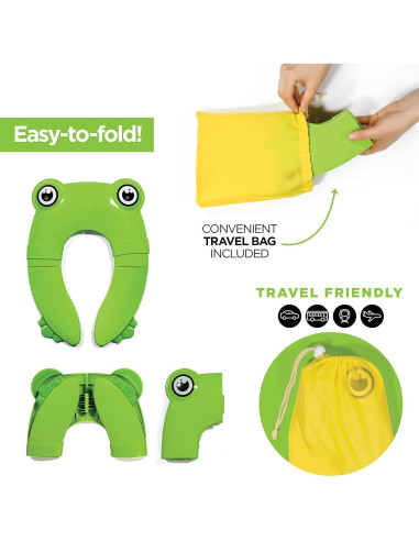 Asiento de Entrenamiento para Baño Homeify Verde con Gráfico Dino