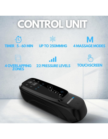 Masajeador de Piernas REBOOTECH ELITE Compresión Aire Tamaño M