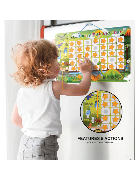 Asiento de Entrenamiento para Baño Homeify Verde con Gráfico Dino