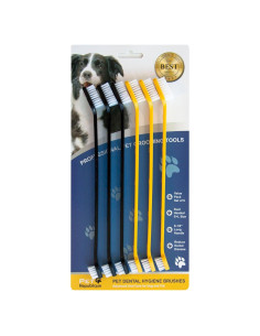 Juego de 3 cepillos de dientes para perros y gatos Pet Republique