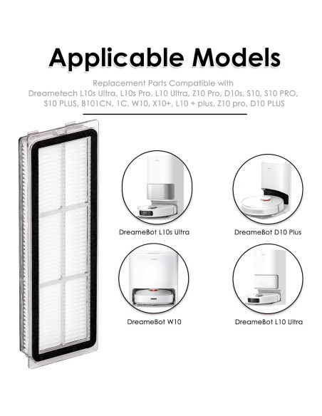 Filtro HEPA 4 Piezas Compatible Dreame L10s Ultra Pro