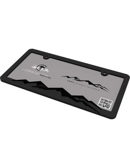 Marco de Placa de Licencia Montaña Custom Car Gear Negro