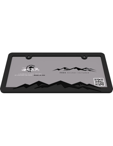 Marco de Placa de Licencia Montaña Custom Car Gear Negro