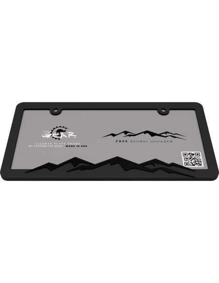 Marco de Placa de Licencia Montaña Custom Car Gear Negro